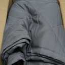 RYB HOME Grey Large Thermal Insulated Curtain for Winter, Window Insulation Soundproof Room Divider for Drafty Door Basement Laundry Acoustic Covering as Door Curtain, W48 x L96 inch, 1 Panel