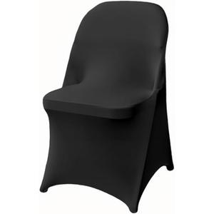 100 Pcs Black Folding Chair Cover Washable Removable Universal Fitted Chair Cover Protector for Wedding Party Banquet Holidays Celebration Decoration Chair Covers
