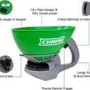 Chapin 8706G Spreader, Lawn and Garden, TurfPro, Hand Crank, Lightweight, Portable, Poly Scoop, Thumb Control Gate, 3 Settings, Ideal for Small Spaces, 15 Setting Gate, Fertilizer and Seeds, 0.3 Gal