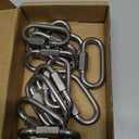 Quick Link, Lsqurel 304 Stainless Steel D Shape Locking Carabiner Heavy Duty Repair Link Pets Keychain for Outdoor Traveling Equipment M4 M6 M8 Capacity 200lb 600lb 1200lb (M6 15Pack)