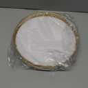 9" Wooden Lazy Susan Turntable for Cabinet  Rotating Spice Rack Organizer, Small Kitchen Countertop Tray for Dining Table & Pantry Storage (White & Gold)