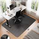 Modkin Extra Large Office Chair Mat for Hardwood Floor, 47.2" x 60", Black