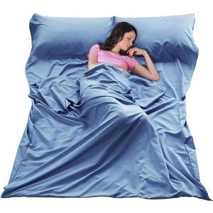 Sleeping Bag Liner Ultralight Travel Sheet Dirt-Proof Camping Sheets Compact Hotel Sack for Outdoor Backpacking Hiking (83x46", Blue)