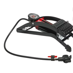 Blackburn Bicycle Foot Pump with Pressure Gauges with Presta and Schrader Valves, Black, 13 inch.