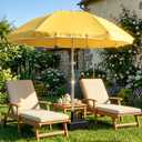HOMEDEMO Double-Sided Umbrella, Stylish Dual Pattern Canopy with UPF50+ Sun Protection, Includes Built-in Convenience Hook, Perfect for Aesthetic Patio, Poolside & Outdoor Settings