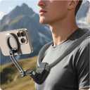 2026 Extended Long Magnetic Neck Mount for Phones, 27.6" Hands-Free POV/Vlog Phone Holder for iPhone 1712 & Android, Content Creator Essentials for Go Pro DJI, Comfortable Natural Shooting Angle