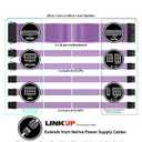 LINKUP - AVA 50cm PSU Cable Extension Sleeved Custom Mod GPU PC Braided w/Comb Kit - Compatible with RTX3090 | 1 x 24 P (20+4) | 2 x 8 P (4+4) CPU | 3 x 8 P (6+2) GPU Set | 500mm - Black