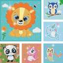 DIYGEMDOT 6 Pack Diamond Art Kits for Kids, Cute Animals Diamond Painting for Beginners, DIY 5D Gem Art for Girls & Boys Ages 6-8-10-12, Children's Christmas Gifts (6x6 inches) (Y004)