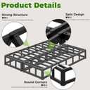 EMODA Split King Box Spring 10 Inch Heavy Duty Bed Base Metal Mattress Foundation with Fabric Cover in 2 Piece, Noise Free, Easy Assembly