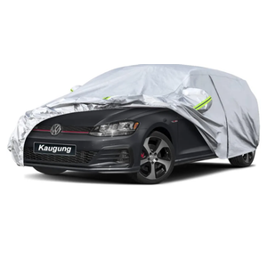 Kaugung 6 Layers Hatchback Car Cover Custom Fit Volkswagen Golf from 2003 to 2025, Waterproof Car Cover All Weather for Automobiles Outdoor Indoor with Zipper Door, Sun Rain Dust Snow Protection.