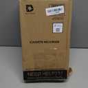 Portable Cassette Player Tape Recorder. Record to Cassettes via Mic or Aux in. Built-in Speaker to Listen to Cassettes. Includes External Mic, Aux in Cable and AC Adapter