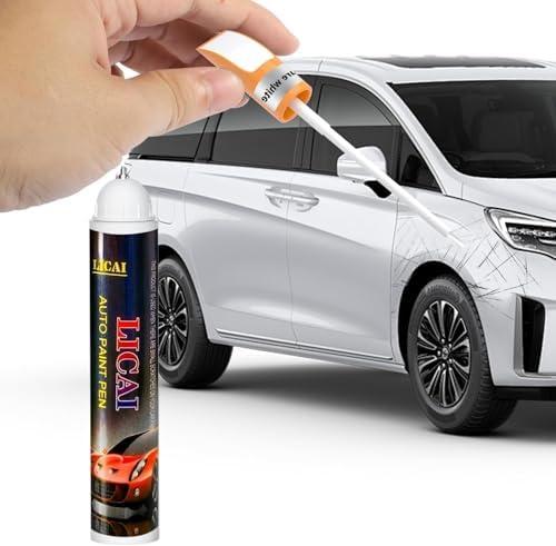 Pack of 4, Pure White Touch Up Paint for Cars, Auto Pure White Car Paint Touch Up Pen, Two-In-One Car Scratch Repair Pen, Quick & Easy Solution to Repair Minor Automotive Scratches Touch Up Paint Pen 12ML(White)