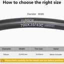 700C Heavy Duty Bike Tubes 700x35C/38C/40C/43C (35/43-622) 700C Bicycle Tubes Premium Butyl Rubber Compatible with Road, Gravel, Mountain, Hybrid Bike Tire Tubes Schrader Valve AV48mm 2-PCS