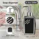 Purple Soap Dispenser with Refillable Plastic Pump for Bathroom Sink or Kitchen Counter, Ideal for Hand Soap, Liquid Soap, Dish Soap, or Lotion Use (2 Pack Lavender)