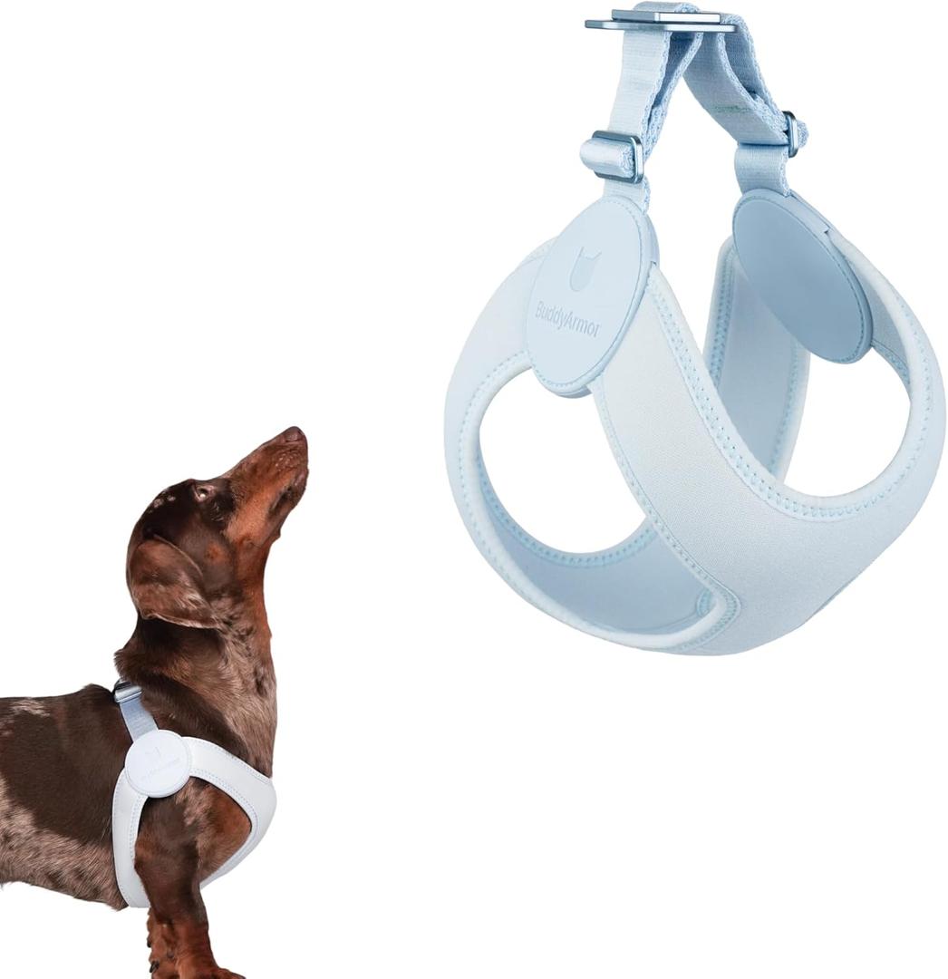 Ultra Comfortable Dog Harness Adjustable Soft Dog Vest, Alloy Buckle Closure Lightweight Stretchy Puppy Harness Step in for Small Sized Dogs Walking Training (Sierra Blue, XS) (M / XS 17.1-19.3")