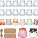 Jaisie.W 4 oz Glass Jars with Lids 20Pack, Empty Small Glass Jars with Lids 4 oz with Tags&Twine, Yogurt Jars/Pudding Jars for Jams, Jelly, Mousse (4fl.oz, Set of 20)