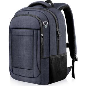 AREYTECO Laptop Backpack,18.4 Inch Extra Large Travel Backpack Airline Approved, Business Anti Theft Sturdy Work Computer College High School Backpack Bag Fits 18 Inch Notebook for Men Women, Blue