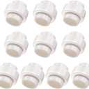 1" PVC Union Coupling Pipe Fitting (Socket x Socket), 10 Pack Heavy Duty Union Coupling Pipe Fitting for DIY PVC Creations, Schedule 40 PVC Coupling Adapter.