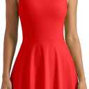 ATTRACO Women Tennis Dress with Shorts Workout Golf Skirts with Pockets Athletic Dresses Small