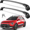 Wonderdriver 330lbs Roof Rack Cross Bars Compatible with Kia NIRO 2023-2026 with Flush Side Rails, Heavy Duty Aluminum Anti Theft Lockable Black Roof Rails Crossbars Rooftop Cargo Carrier Luggage
