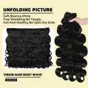 14A Raw Human Hair Bundles 18 20 22 24 Inch Body Wave 100% Unprocessed Brazilian Virgin Hair 4 Bundles Human Hair Extensions Quick Weave No Tangle Shedding Silky Soft Natural Black