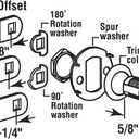 Prime-Line U 9942 Drawer and Cabinet Lock  Secure Important Files and Drawers, 5/8 in., Diecast Housing with Brass Finish, Fits on 5/16 in. Max Panel Thickness (1 Kit)