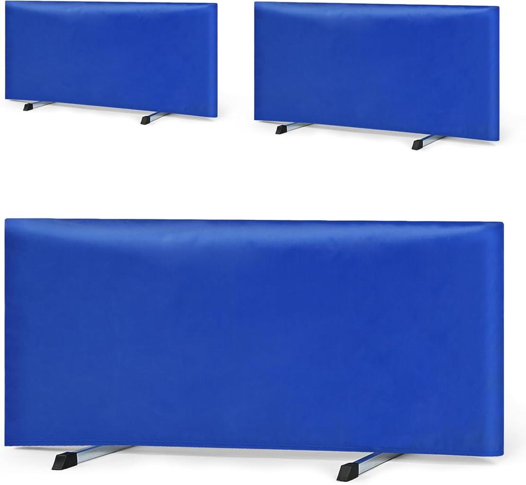 3 Pack Pickleball Ball Barrier - Portable Indoor/Outdoor Court Dividers & Edge Guards, Brandable Court Marking Kit with Non-Slip Design for Pickleball Courts (Blue)