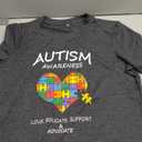 Women Autism Awareness Shirt Autistic Support Shirt Funny Letter Print Casual Mental Health Short Sleeve Shirt