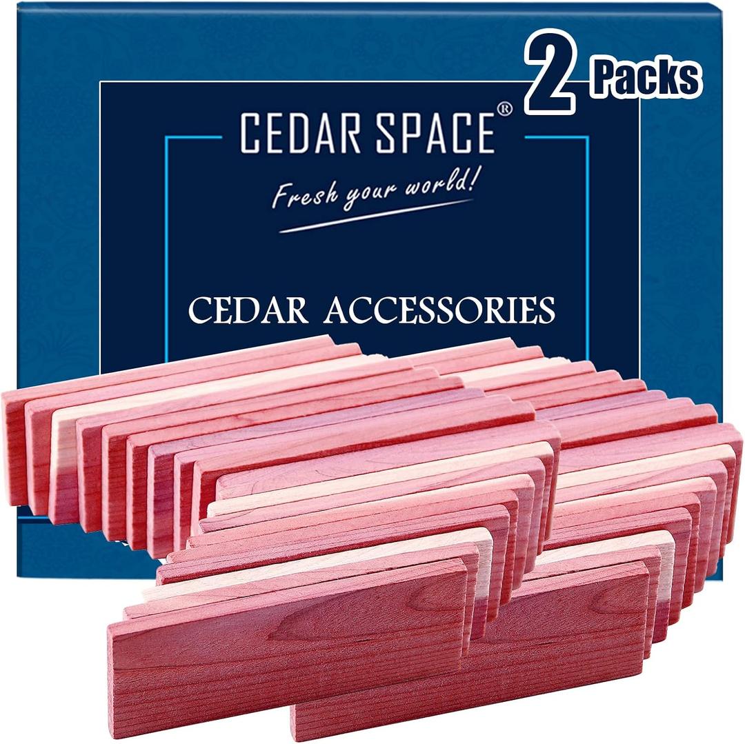 Cedar Space Cedar Blocks for Clothes Storage 16 Pcs, 2 Value Packs 100% Aromatic Red Ceder Blocks, Cedar Planks, Cedar Accessories for Closets Storage