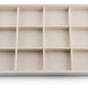 Oirlv Stackable 12 Girds Jewelry Trays Jewelry Storage Tray Showcase Display Organizer(13.8" X 1.4"X 9.4")