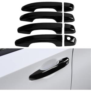 Car Door Handle Cover Compatible for 2018 2019 2020 2021 2022 Honda Accord Accessories Door Handle Protector Glossy Black (Without Keyless Entry Holes)