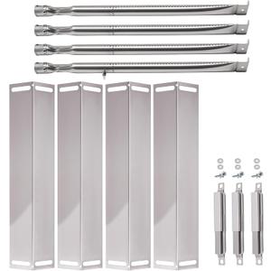 Grill Replacement Parts for Charbroil 463211513, 463211512, 463211516, 463211511, 463211514 Grill Model, Grill Heat Tent Shield, Burner Tube (1 Burner with Bracket), Carryover Tube Replacement Kits.