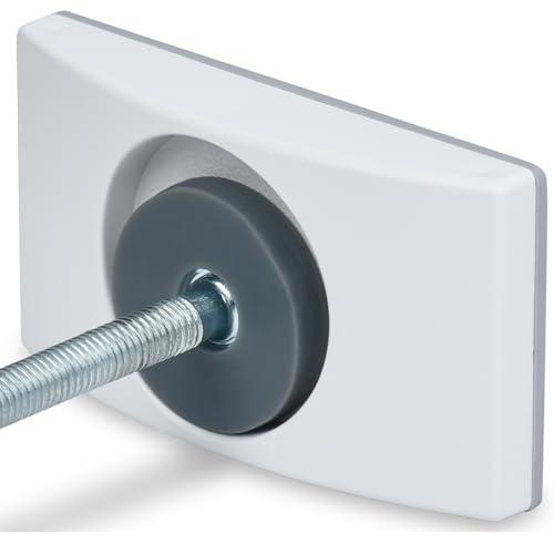 Wall Nanny - Baby Gate Wall Protector (Made in USA) Protect Walls from Pet Gates & Dog Gates - No Safety Hazard on Spindles - for Child Pressure Mounted Baby Gate for Stairs Cup Guard - White, Pack of 3 