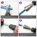 4 Pcs Wire Twister Tool for Drill, Wire Nut Twister Wire Stripper Tool Connector Driver with 1/4" Chuck Cable Quick Stripping Electricians Tools