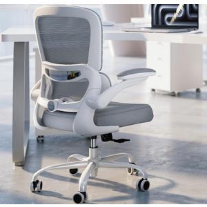 TRALT Office Chair - Ergonomic Desk Chair with Adjustable Lumbar Support, Mesh Computer Chair, Executive Chairs for Home Office Comfortable Lumbar Support (White)