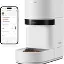 PETLIBRO Automatic Cat Feeder with Smart Scale, 5G WiFi Automatic Dog Food Dispenser with Dual Feeding Mode, 5L Pet Feeder with Low Food Sensor, Up to 10 Meals Per Day, Granary 2 White