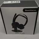 Wireless Headset with Mic for Work(Upgrade Volume Knob & Charging Indicator), Bluetooth Headset with Microphone for PC, with Noise Cancelling/Mute/USB for Call Center/Office/Home/Computer/Teams/Zoom (Black)