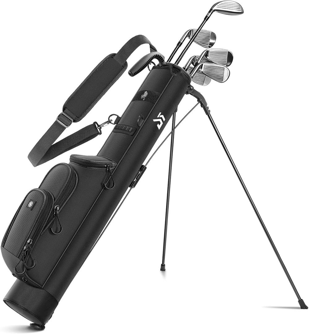 Lightweight Sunday Golf Stand Bag, Small Par 3 Carry Bag with Cooler Pocket, Holds Up to 6 Clubs for Men & Women