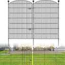 No Dig Decorative Garden Fence 8 Panels, 48 in (H) x 20.8 ft (L), Dog Fence Outdoor for Yard, Rustproof Metal Animal Barrier Ground Stakes Fencing for Garden, Patio, Flower Bed