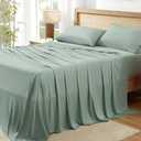 Andency Sage Green Full Size Bed Sheets, 100% Viscose Derived from Bamboo, Cooling Full Sheets, Deep Pocket Up to 16", Silky Soft Bed Sheets, Hotel Luxury Breathable Bedding Sheets & Pillowcases…