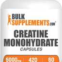 Creatine Monohydrate Capsules - Micronized Creatine Pills - Gluten Free, 7 Capsules per Serving (5000mg), 420 Count (Pack of 1) Exp 10/31/2027