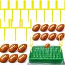 Taiyin 9 Pcs Football Cake Decorations 6 Cake Goal Post Topper Field 3 Mini Sport Balls for Football Themed Birthday Party Event