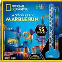 National Geographic Marble Run with Motorized Elevator - 95-Piece Marble Maze Kit with Motorized Spiral Lift, 20 Marbles, Perpetual Motion Machine, STEM Gifts for Boys and Girls, Kids Physics Toys