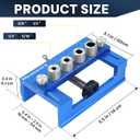 Ultimate Dowel Jig Kit & Biscuit Jointer Set-Adjustable Doweling Jig with 4 Titanium Drill BitsDepth Stops & Clamp for Precision WoodworkingJoinery!(With drill bit)