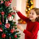 3 x 36 Pcs Velvet Bows for Christmas Tree - 5 x 7 in Velvet Ornaments for Christmas Tree Bows, Wreath, Garland, Stocking, Gift - Vintage Christmas Decor Decoration (Brown)