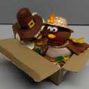 OurHonor 2 Pack Turkey Stuffed Animal, Thanksgiving Table Decor Turkeys Plush Fall Couple Doll Indoor Gift for Thanksgiving Day Party Boys and Girls