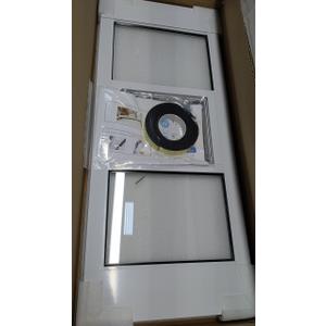 Full-Size Window Pet Door for Cats & Small Dogs, Width Adjustable Fits Sliding Windows, 10-Min Install, Aluminum Frame, HD High-Transparency Glass, Weatherproof Design, Magnetic Close