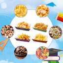 jeowicti 24 Pcs 2026 Graduation Party Supplies Favors Paper Food Trays 2026 Graduation Decorations Grad Table Decor Food Boats Snack Paper Trays Serving Tray Snack Bowl Grad Party Decorations
