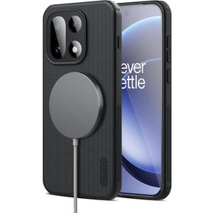 Nillkin for OnePlus 15 MagSafe Case, Compatible with MagSafe, Military Grade Drop Tested, Shockproof Slim Fit One Plus 15 Case, Frosted Shield Pro for OnePlus 15 Case MagSafe, Black