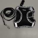 Petank Medium Dog Harness (Black) - Jacquard Fabric, Velcro - Easy Walk Harness for Training, Running, Walking - Reflective Strip - Size M - Dogs of Various Breeds & Sizes